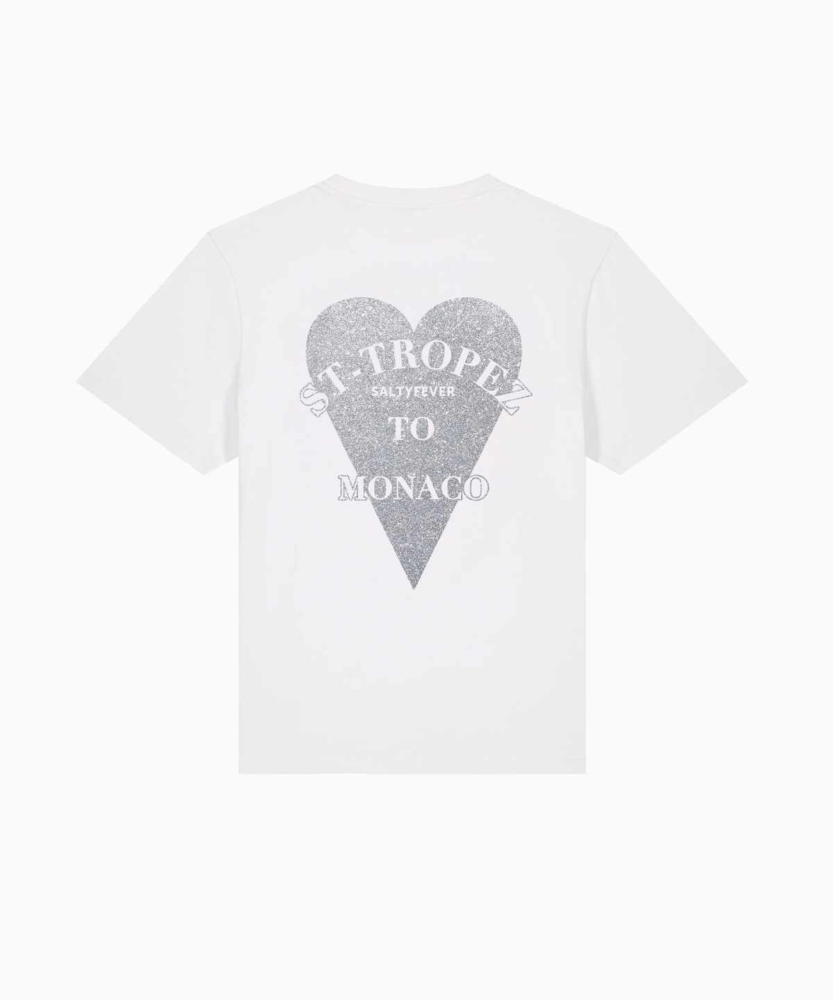 T - SHIRT BLANC GLITTER ARGENTÉ - ESSORY