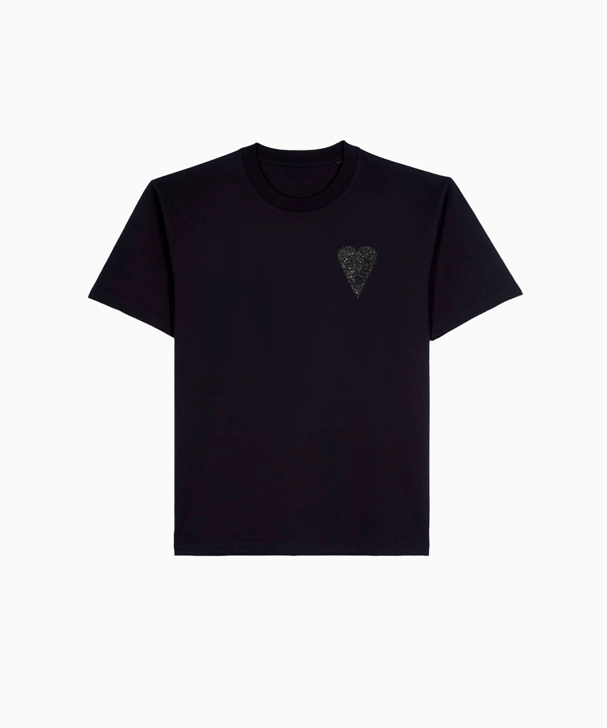 T - SHIRT FULL BLACK GLITTER - ESSORY