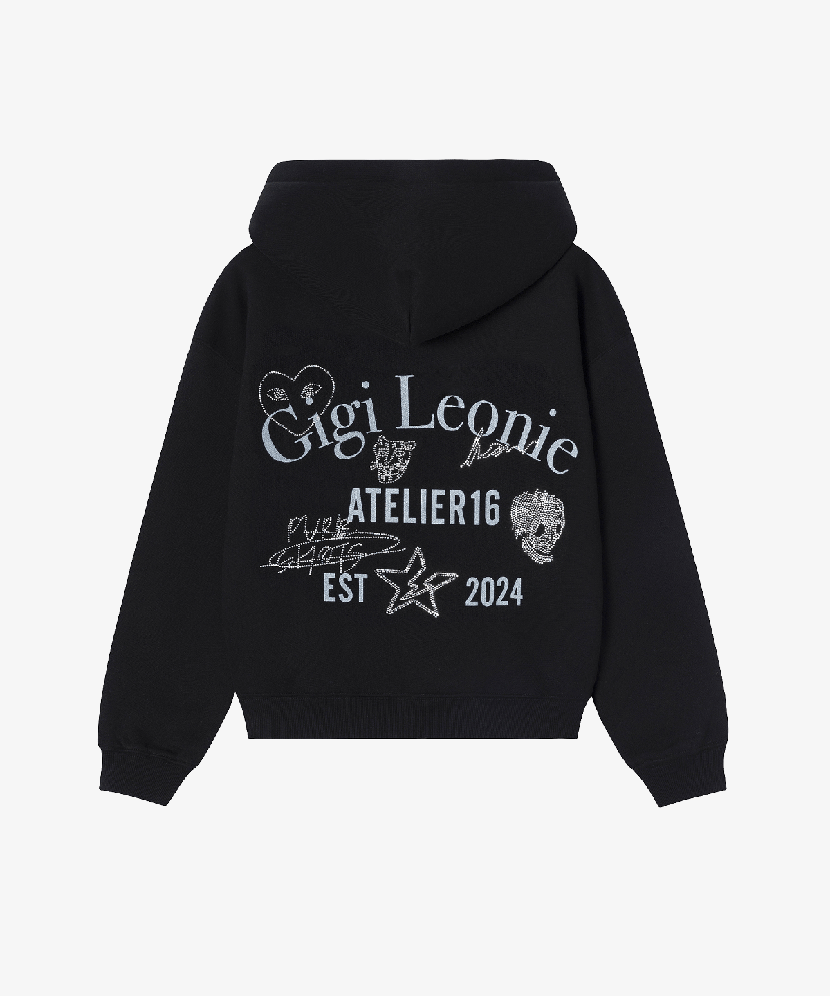 HOODIE BLACK STRASS - ESSORY