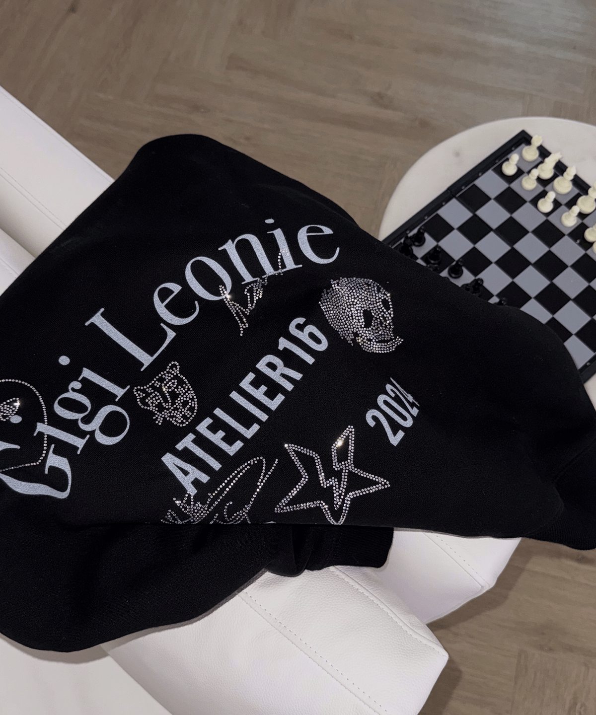 HOODIE BLACK STRASS - ESSORY