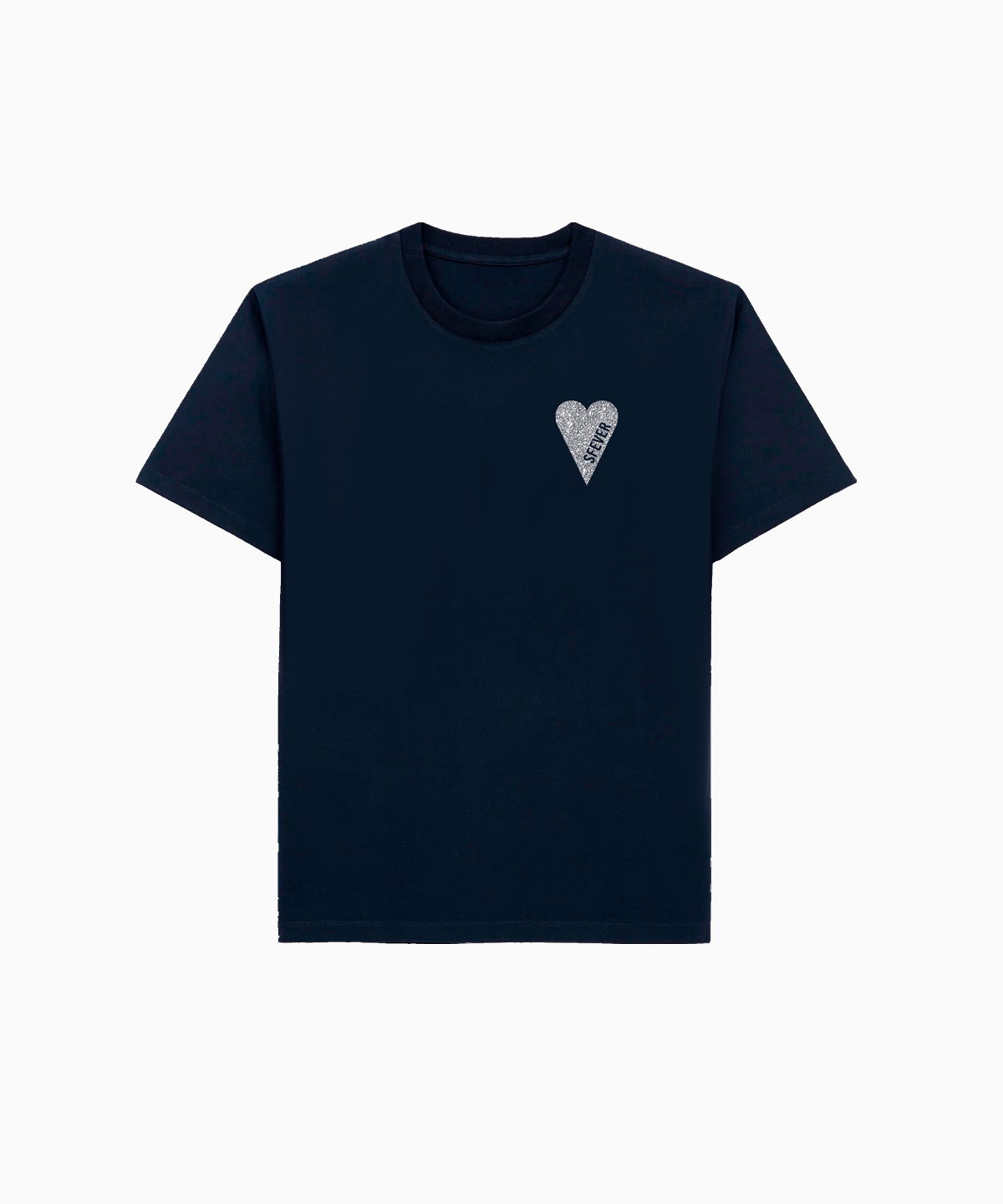 T - SHIRT NAVY GLITTER ARGENTÉ - ESSORY