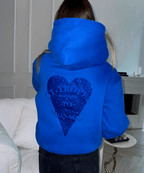HOODIE BLEU ROYAL GLITTER - ESSORY