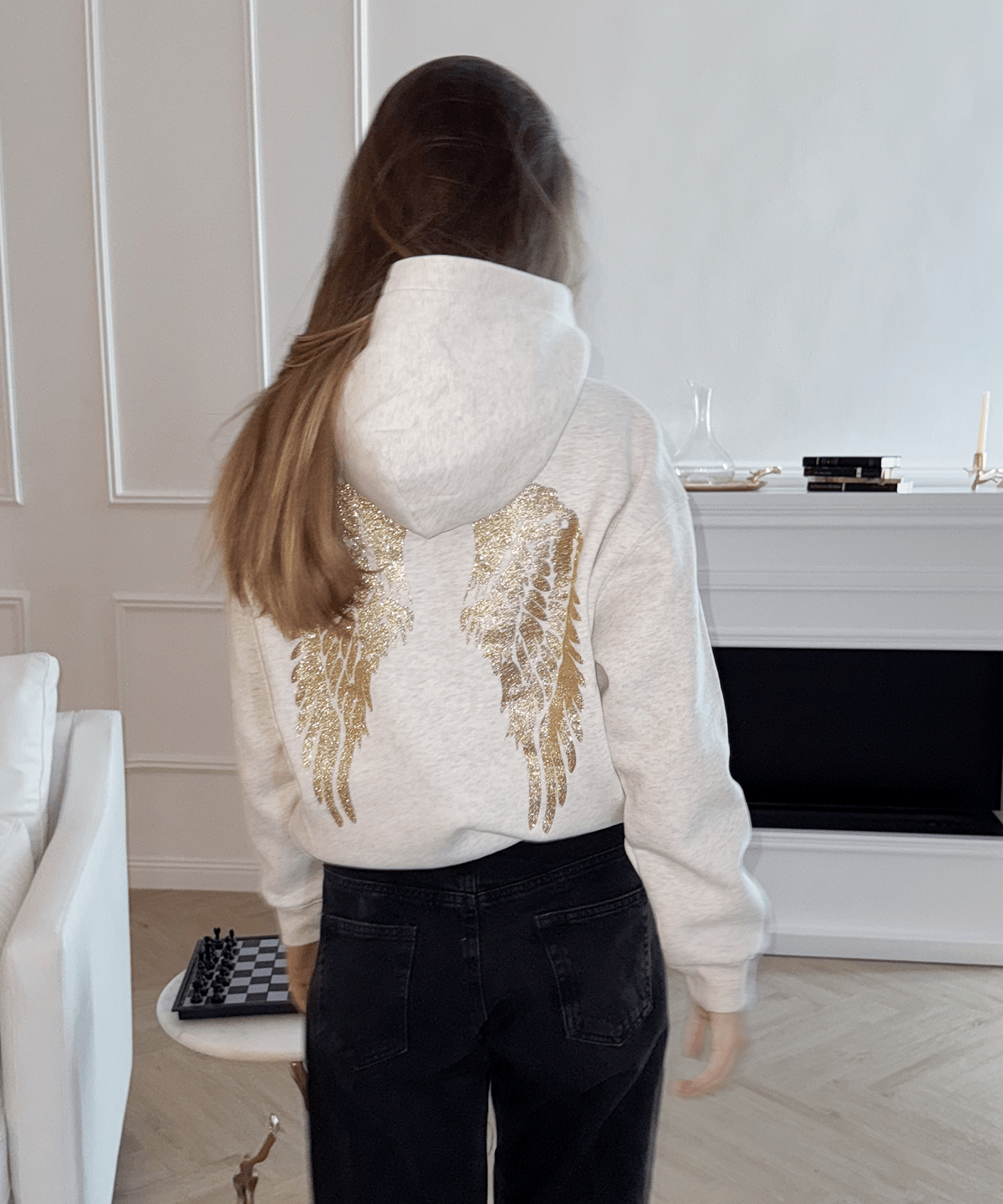 HOODIE ANGEL GLITTER - ESSORY