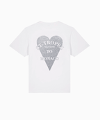 T - SHIRT BLANC GLITTER ARGENTÉ - ESSORY