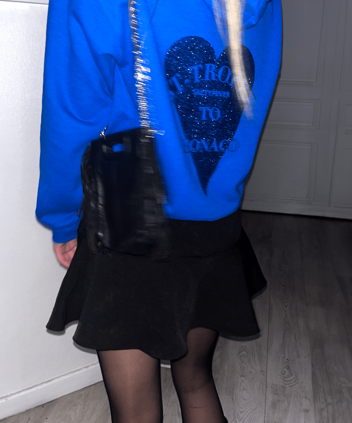 HOODIE BLEU ROYAL GLITTER - ESSORY