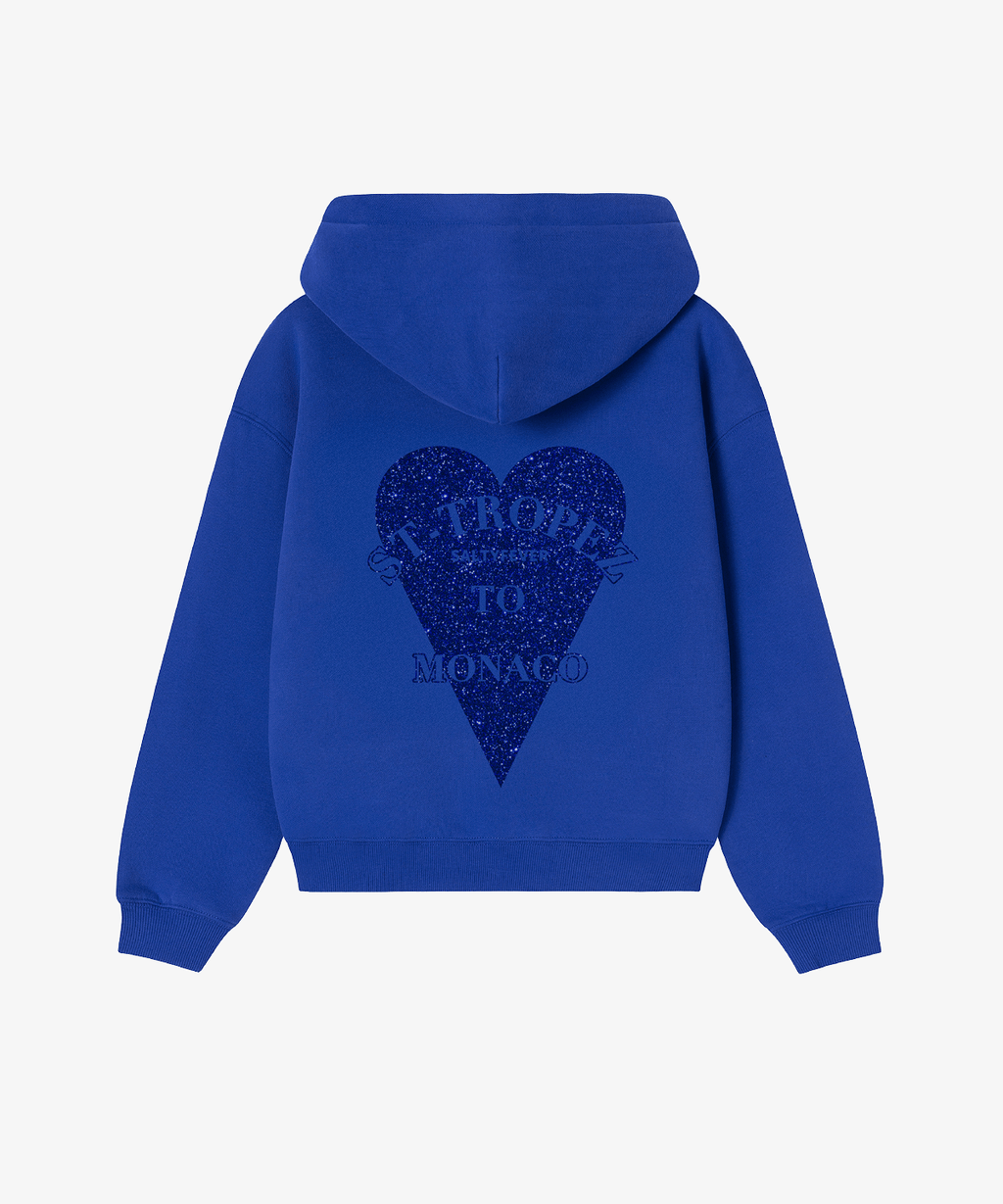 HOODIE BLEU ROYAL GLITTER - ESSORY