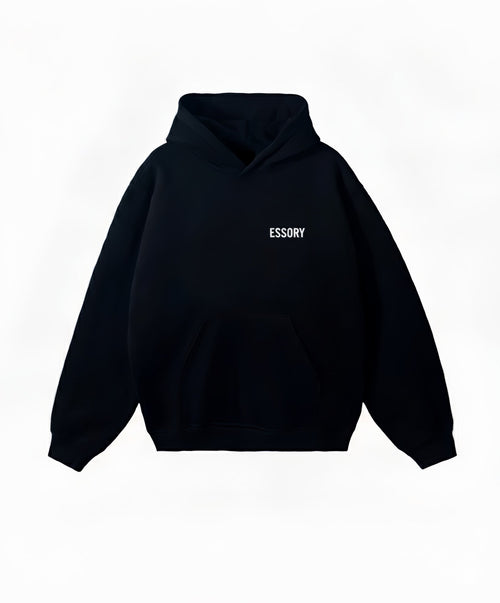 HOODIE BLACK BASIC - ESSORY