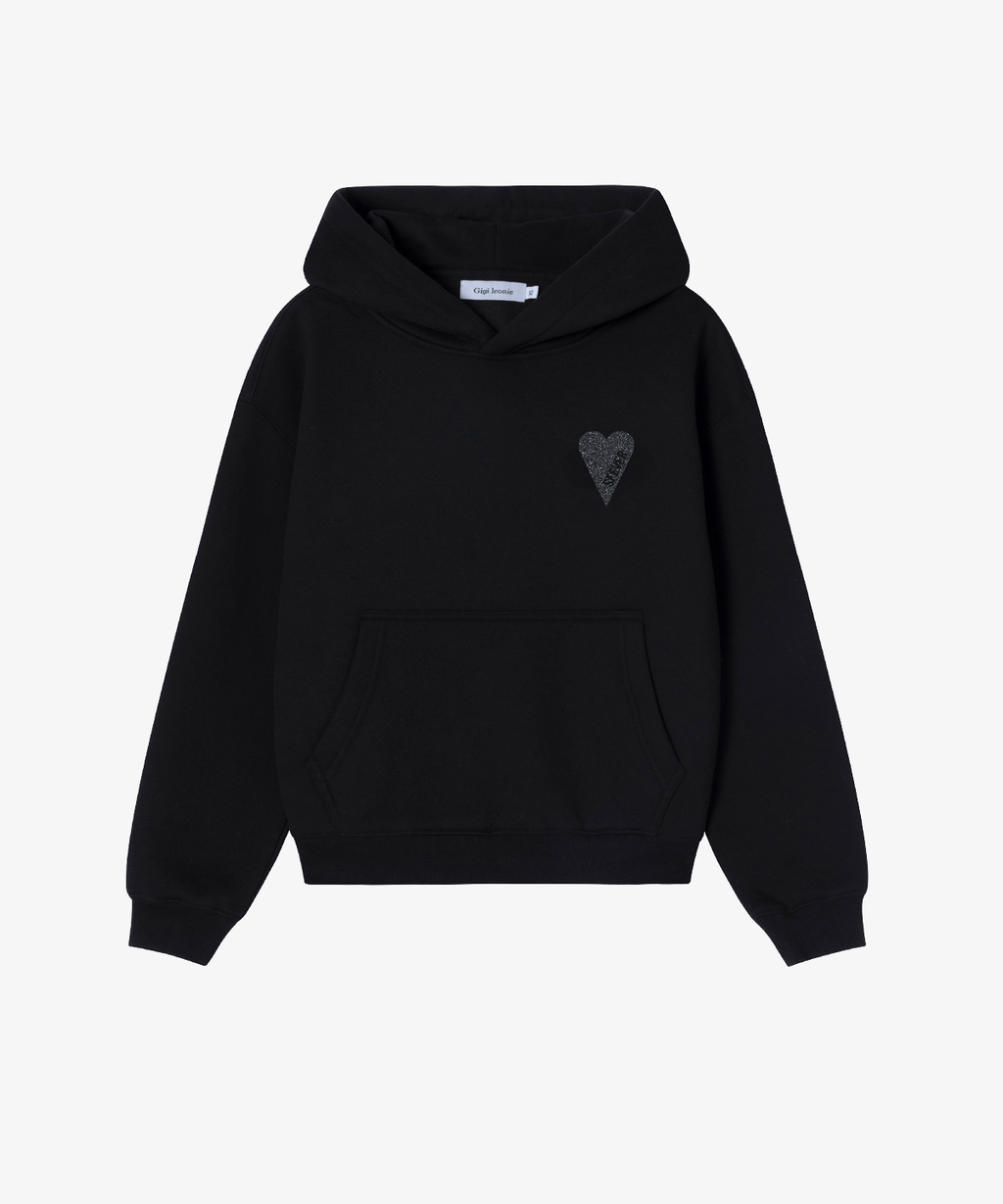 HOODIE GLITTER BLACK - ESSORY