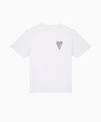 T - SHIRT BLANC GLITTER ARGENTÉ - ESSORY