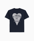 T - SHIRT NAVY GLITTER ARGENTÉ - ESSORY