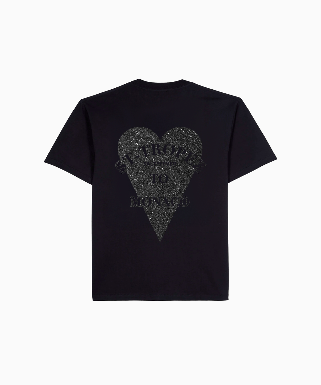 T - SHIRT FULL BLACK GLITTER - ESSORY