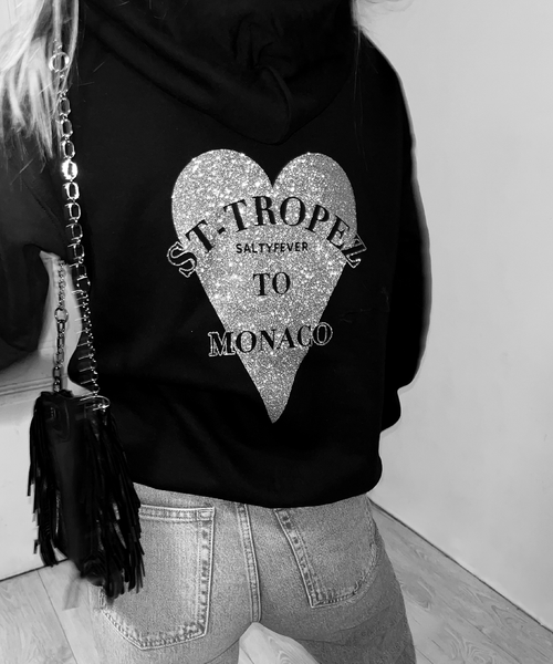 HOODIE BLACK GLITTER - ESSORY